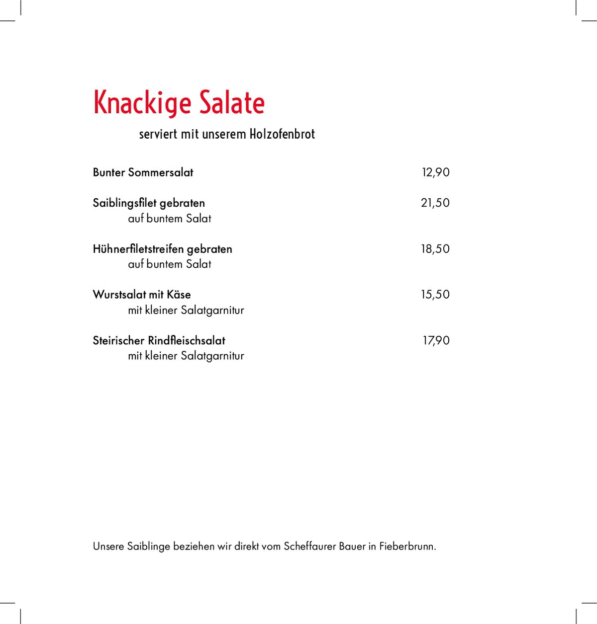 Seite 4 der Speisekarte